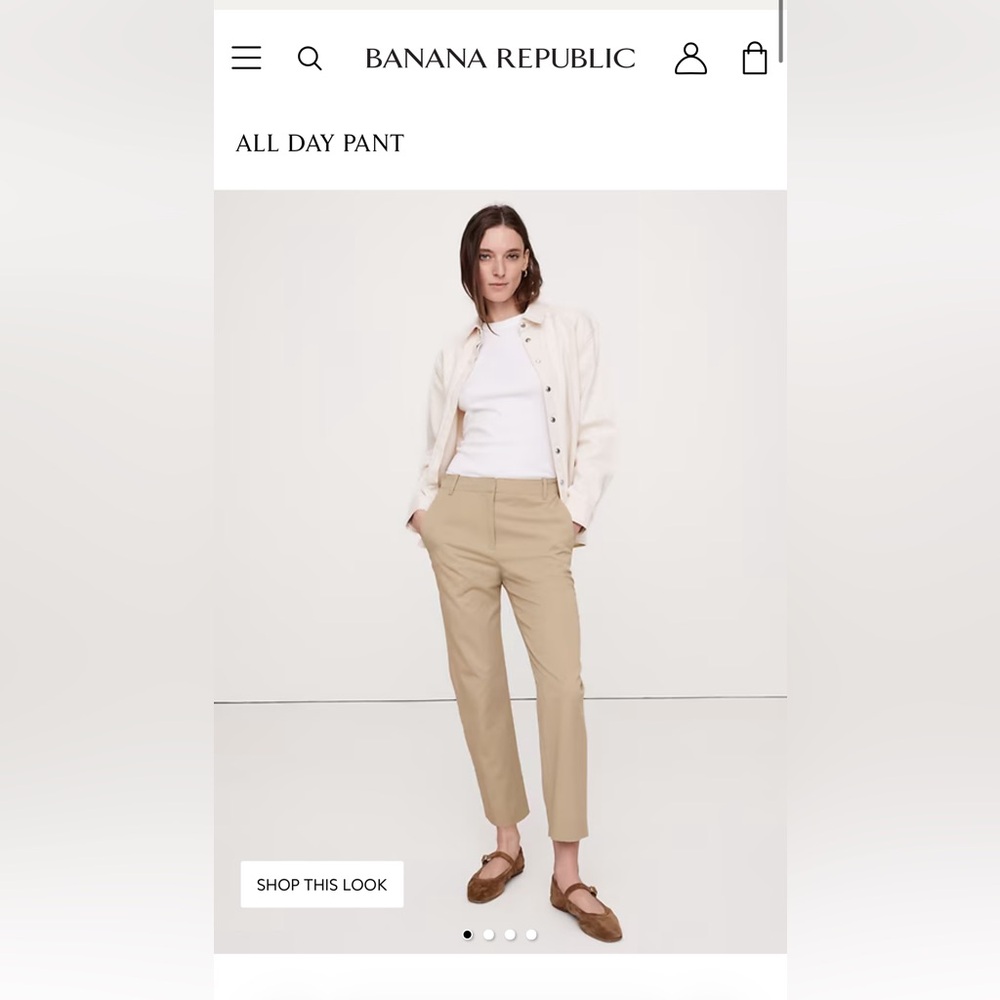Banana Republic All Day Pant Tan Straight Leg Women's Pants